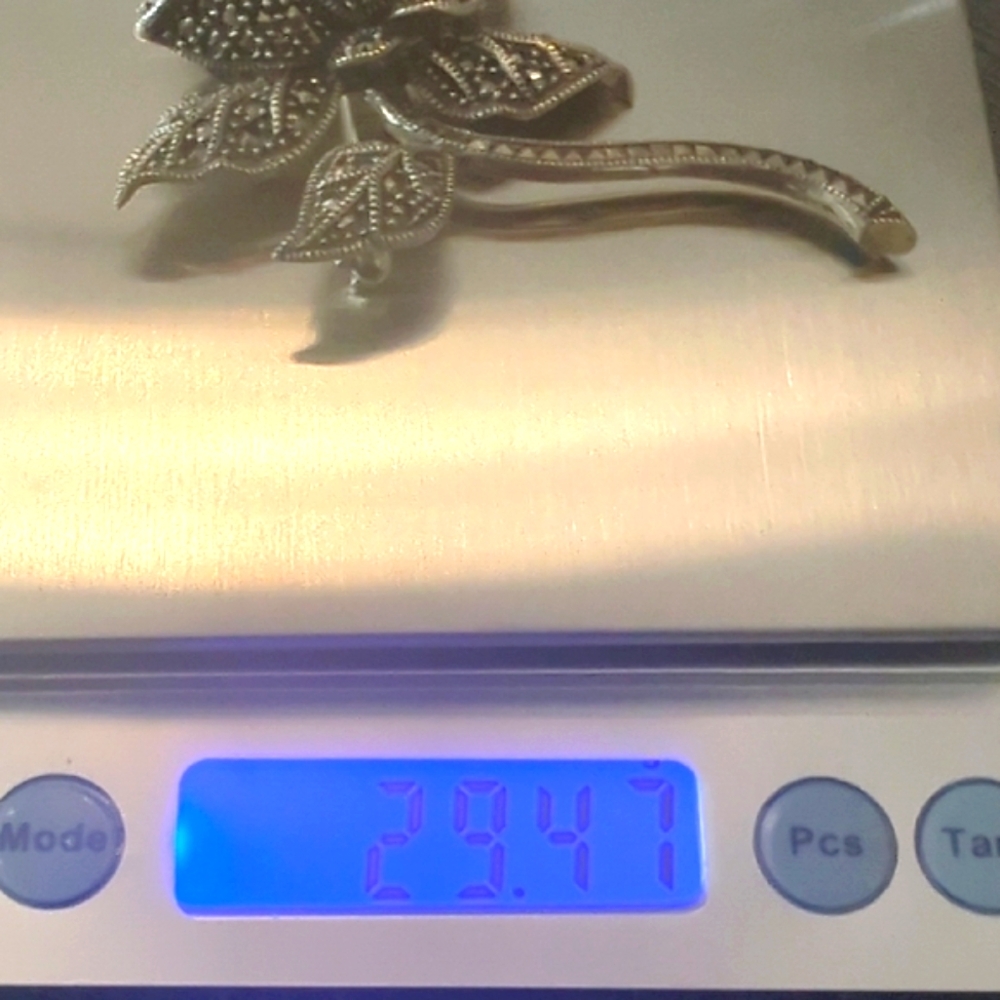 Vintage "Judith Jack" Retired Limited Sterling Silver Marcasite 🌹 - Picture 6 of 11